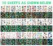 30 sheets Glow Temporary Tattoos for Kids Waterproof Luminous Tattoo Sticker Glow Mixed Style