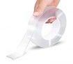 Double Sided Tape Heavy Duty(16.5FT/5M)?Multipurpose Wall Tape Adhesive Strips Removable Mounting Tape,Washable Strong Sticky Transparent Tape Gel Poster Carpet Tape for Paste Items,Household
