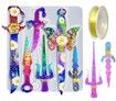 Dagger Resin Molds Kit, Epoxy Sword Mold with Golden Craft Wire, Unique Dagger Atham Casting Silicone Mold for DIY Crafts Making