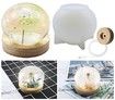 3D Light Resin Mold Epoxy resin DIY Molds with Wooden Lighted Base Stand 80mm