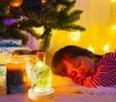 Light Bottle Resin Mold, Drifting Bottle Silicone Mold with Led Light Base and 5PCS Wooden Stoppers for Epoxy Casting Wishing Bottle, Candle,
