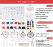 107PCS Silicone Resin Jewelry Casting Mold with Glitter and Flower Decoration DIY Artcraft Project Gift Pendant Making Tools Set for Beginners