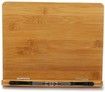 Bamboo Book Stand,wishacc Adjustable Book Holder Tray Bookstand
