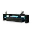 Black Modern TV Cabinet Stand Furniture Entertainment Unit Table RGB light