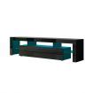 Black Modern TV Cabinet Stand Furniture Entertainment Unit Table RGB light