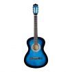 Melodic 38 Inch Round Acoustic Guitar Pack Classical Cutaway Blue