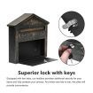 Wall Mounted Letter Box Lockable Post Mail Box aluminium Parcel Letterbox Mailbox