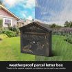 Wall Mounted Letter Box Lockable Post Mail Box aluminium Parcel Letterbox Mailbox