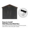 Wall Mounted Letter Box Lockable Post Mail Box aluminium Parcel Letterbox Mailbox