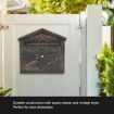 Wall Mounted Letter Box Lockable Post Mail Box aluminium Parcel Letterbox Mailbox