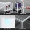 12PCS Shoe Storage Box Sneaker Display Cases ABS Plastic Boxes Stackable Organiser Transparent