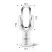 2 In 1 Bladeless Fan Oscillating Fan Heater Cooler Hot and Cold Fan with LED Screen and Remote Control
