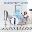 2 In 1 Bladeless Fan Oscillating Fan Heater Cooler Hot and Cold Fan with LED Screen and Remote Control