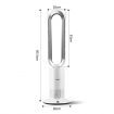 2 In 1 Bladeless Fan Heater/Cooler Oscillating Heating and Cooling Fan with LED and Remote Control