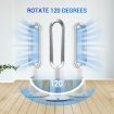 2 In 1 Bladeless Fan Heater/Cooler Oscillating Heating and Cooling Fan with LED and Remote Control