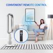 2 In 1 Bladeless Fan Heater/Cooler Oscillating Heating and Cooling Fan with LED and Remote Control