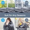 Luxdream Adult Weighted Blanket 9kg 198x122cm Stress Anxiety Relief Deep Sleep Heavy Gravity Blanket