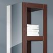 360-Degree Swivel Bookcase Cabinet Shelves Full length Mirror Storage Drawer Brown