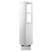 360-Degree Swivel Bookcase Cabinet Shelves Full length Mirror Storage Drawer White