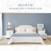 White Dressing Table Stool Set with Mirror Storage Bedside Cabinet Makeup Vanity