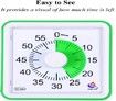 60-Minute Visual Timer, Classroom Countdown Clock, Silent Timer for Kids and Adults, Time Management Tool for Teaching (Green)