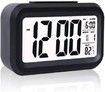Digital Smart Alarm Clock with Automatic Sensor,Date & Temperature, Alarm Clocks, Alarm Clock for Students, Alarm Clock for Home, Alarm Clock for Bedroom- (Black)