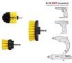 4Pack Drill Brush Power Scrubber Cleaning Brush Extended Long Attachment Set All Purpose Drill Scrub Brushes Kit for Car, Floor