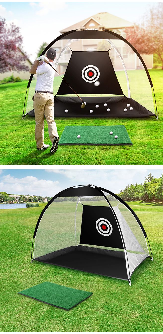 Golf Practice Net and Hitting Mat Target Set Training Aids Home Golf ...