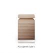 Oak Modern Nightstand Bedside Tables 3 Drawers High Gloss Front