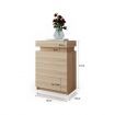 Oak Modern Nightstand Bedside Tables 3 Drawers High Gloss Front
