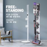 Upgraded Vacuum Cleaner Stand Accessory Rack Holder Freestanding with Wire Organiser