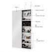 Mirror Jewellery Armoire Cabinet Organizer Door Wall Mounted Hanging Cabinet Cosmetics Storage -White