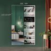 Mirror Jewellery Armoire Cabinet Organizer Door Wall Mounted Hanging Cabinet Cosmetics Storage -White
