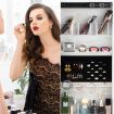 Mirror Jewellery Armoire Cabinet Organizer Door Wall Mounted Hanging Cabinet Cosmetics Storage -White