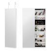 Mirror Jewellery Armoire Cabinet Organizer Door Wall Mounted Hanging Cabinet Cosmetics Storage -White