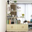 Multi-Level Ladder Bookshelves Bookcase Display Shelf Storage Cube Unit Cabinet with Doors