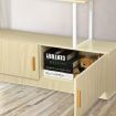 5 Tier Ladder Bookshelf Bookcase Storage Cube Cabinet Display Shelf Rack Shelving with 2 Doors