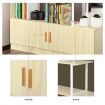 5 Tier Ladder Bookshelf Bookcase Storage Cube Cabinet Display Shelf Rack Shelving with 2 Doors