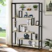 7 Tier Vintage Bookshelves Bookcase Storage Display Rack Shelf Shelving for Home and Office