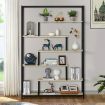 7 Tier Vintage Bookshelves Bookcase Storage Display Rack Shelf Shelving for Home and Office