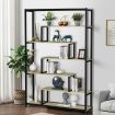 7 Tier Vintage Bookshelves Bookcase Storage Display Rack Shelf Shelving for Home and Office