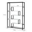 Multi-Level Vintage Bookshelves Bookcase Storage Rack Display Shelf for Home and Office