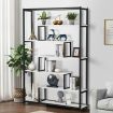 Multi-Level Vintage Bookshelves Bookcase Storage Rack Display Shelf for Home and Office
