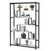 Multi-Level Vintage Bookshelves Bookcase Storage Rack Display Shelf for Home and Office