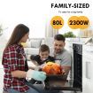 Maxkon Built in Electric Wall Oven Cooking Oven 10 Functions 80L Knob Control