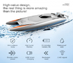 RC Racing Boat High Speed Electric 25KM/H Remote Controlled Speedboat 2 BATTERIES Color Silver