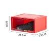 2Pack Voice Control LED Sneaker Storage Boxes Drop Side Shoe Boxes Clear Plastic Stackable Col Red 36x29x22cm