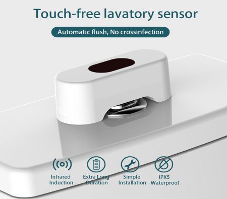 Portable external infrared automatic closestool flush touchless flush built-in lithium battery touchless toilet flush