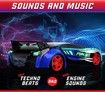 Racing car Remote Control Car for Kids - LED RC Car, High Speed Race Drift Car Toy with Music, Engine Sounds, Light Up Car Shell, and Easy Remote Control (Blue)