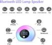 Wake Up Light Bluetooth Speaker, Table Lamp Alarm Clock, Night Light Bluetooth Speakers Lamp, Dimmable Warm Light & Colorful Light Bedside Lamp Music Player for Kids, Party, Bedroom, Camping